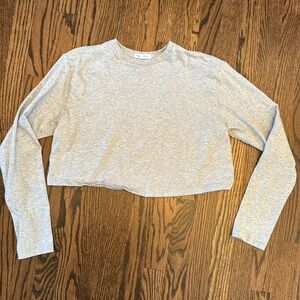 Long sleeve cotton crop top